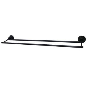 Kingston Brass 30" Concord Double Towel Bar Matte Black : Microfiber, Machine Washable, Non-Slip Backing - 1 of 1
