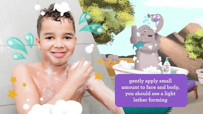 Aveeno Kids Sensitive Skin Face &#38; Body Wash With Oat Extract, Gently Washes Without Drying - 18 fl oz, 2 of 10, play video