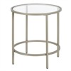 Satin Nickel Round Side Table - Henn&Hart - 2 of 4