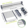 Expandable Roll Up Dish Drying Rack with 2 Removable Baskets Multipurpose Kitchen Drainer Caddy Organizer Storage Shelf Holder Stainless Steel - 2 of 4