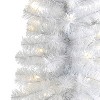 2ft. White Artificial Christmas Tree with 35 LED Lights & 72 Branches – Petite Seasonal Holiday X-Mas Accent - 3 of 4