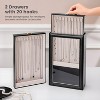 Necklace Organizer Box, 2-Layer Jewelry Storage Boxes with Clear Lid, Tangle-Necklace Display Case - 2 of 4