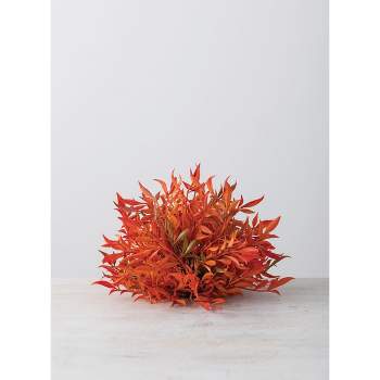 Sullivans Artificial Smilax and Berry 1/2 Orb Decorative Filler 9"H Orange