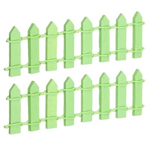 Unique Bargains Decorative Miniature Garden DIY Mini Ornament Picket Fence - 1 of 4