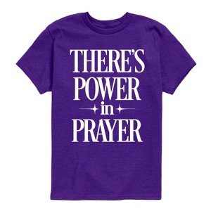 Boys' - Instant Message - Theres Power In Prayer Short Sleeve Graphic T-Shirt - 1 of 4