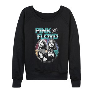 Women's - Pink Floyd - Pink Floyd Wywh Photos Textured Lightweight French Terry Wide Neck Long Sleeve Graphic Shirt - 1 of 4