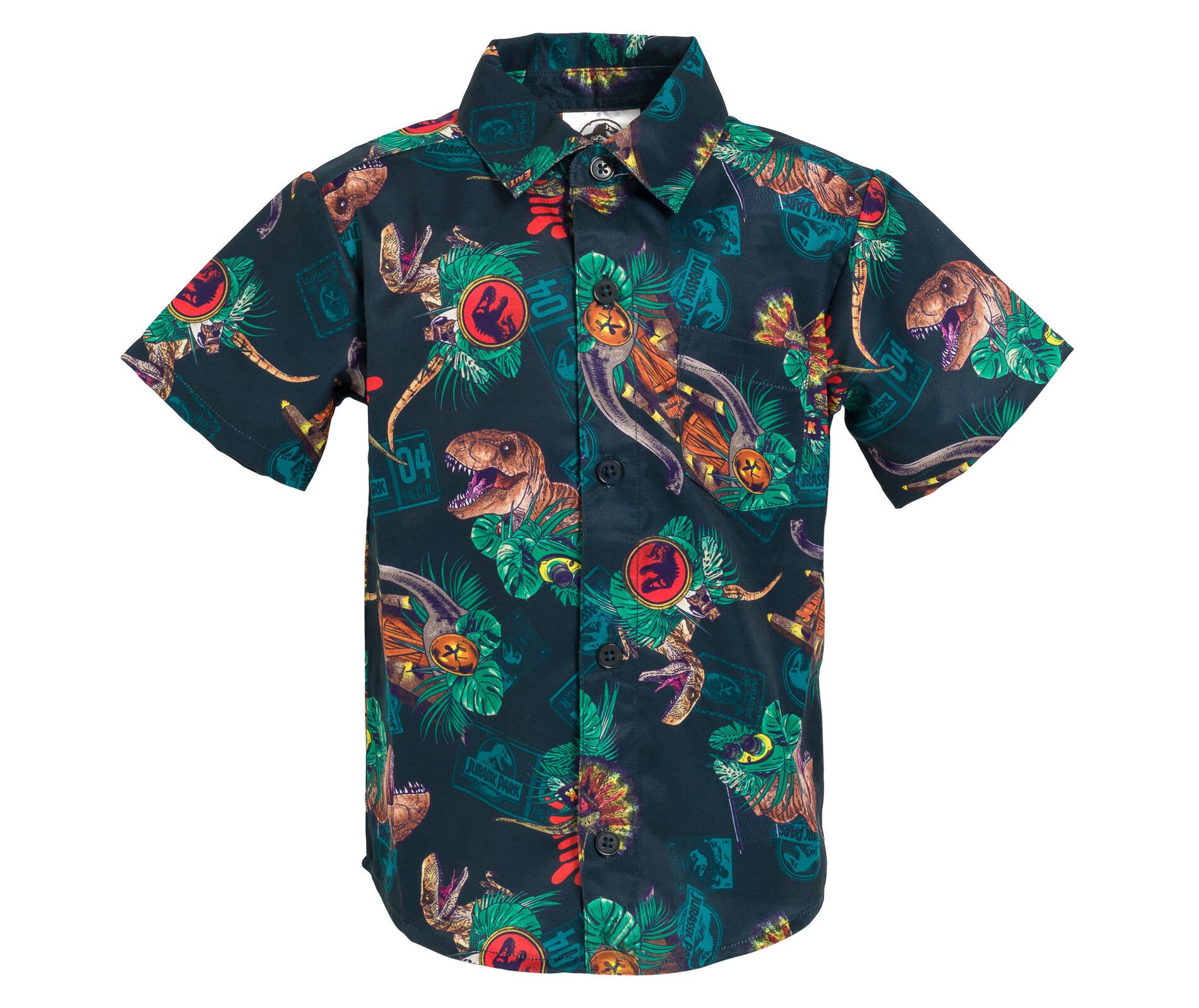 Jurassic World Park Hawaiian Button Down Dress Shirt
