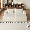 GDFStudio Candy 2 pcs Oversized Corduroy 150" W Upholstered Sofa Bed, 75" D Chaise Lounge - 3 of 4