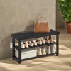 Shoe Rack Bench, 3-Tier Bamboo Shoe Storage Organizer, Entryway Bench, Holds Up to 286 lb, 11.3 x 35.4 x 17.8 Inches, for Entryway Bathroom Bedroom - 2 of 4