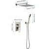 ALEXOUN System with Shower Head, Hand Shower, Hose, Valve Trim,Lever Handles and Niche - 2 of 4