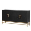 Sideboard Buffet Cabinet, Kitchen Pantry Storage Cabinet With 2 Adjustable Shelves, Metal Legs And Rectangular Handle - 3 of 4