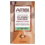 AMBI Even & Clear 20% Vitamin C Infused Face Glow Serum - 1 fl oz