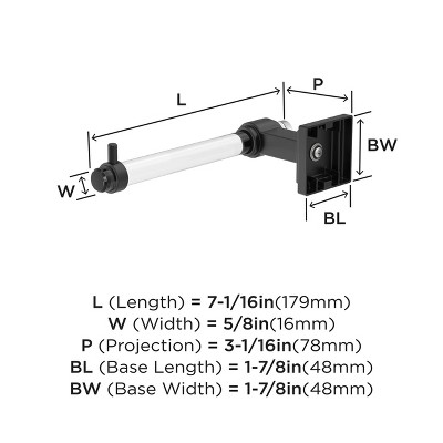 Clear and Matte Black Single Post Toilet Paper Holder