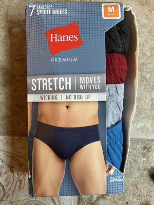 Hanes Premium Men's Stretch Comfort Soft Waistband Briefs 7pk -  Blue/black/gray : Target
