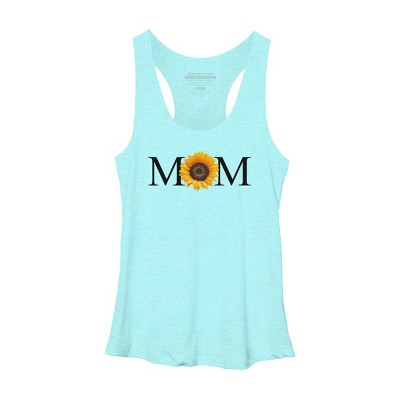 Women's Design By Humans Mother's Day Sunflower Mom By FridayFusion Racerback Tank Top