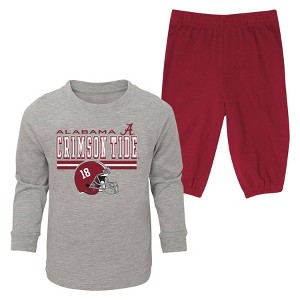 NCAA Alabama Crimson Tide Toddler Boys' 2pc Long Sleeve T-Shirt & Pants Set - 1 of 3