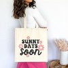 City Creek Prints Sunny Days Soon Flowers Canvas Tote Bag - 15x16 - Natural - 2 of 2
