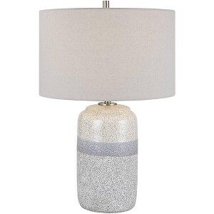 Uttermost Pinpoint Ivory and Blue Gray Ceramic Table Lamp - 1 of 1