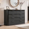 Zeus & Ruta Fluted 52" Modern Wood Dresser with 8 Drawers, Curved Design for Living Room & Hallway Storage - 3 of 4