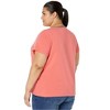 Tommy Hilfiger Womens Contrast Trim Basic T-Shirt, Red, 3X - 2 of 2