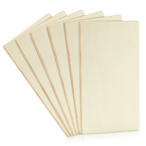 Juvale 6 Pack Rectangle Wooden Boards for Wood Burning, Unfinished Wood Planks, Rectangle Wood Pieces for Crafts, Panels for (10.6 x 7.0 x 0.25 In) - 1 of 4