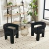 Barrel Chair, Upholstered Chair with Armchair, Dressing Chair, Dining Chair, for Living Room, Bedroom, Powder Room, Dining Room, Office - 2 of 4