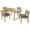 NicBex Rustic Outdoor Dining Set 1 Acacia Table&4 Upholstered Chair,Set of 5,Patio Conversation Furniture Set for Balcony,Garden&Backyard - 4 of 4