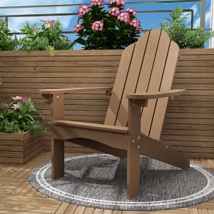 Arceso Adirondack Chair，36 Inch Outdoor Patio Chair，Adirondack Chairs with Cup Holder,  Plastic Adirondack Chairs for Patio, Law, Garden - 1 of 1