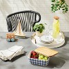 45oz Gingham Bamboo-Melamine Bento Food Storage Box with Wood Lid Blue/Cream - Hearth & Hand™ with Magnolia - image 2 of 4