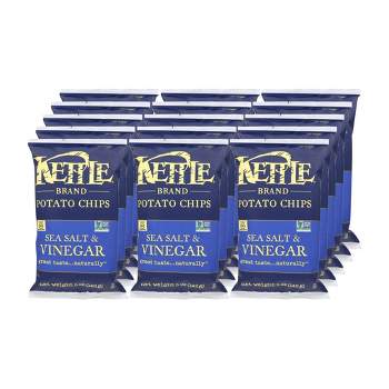 Kettle Brand Sea Salt and Vinegar Potato Chips - Case of 15/5 oz