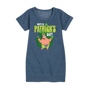 - SpongeBob Squarepants - Happy St. Patricks Day Graphic Short Sleeve Fleece Dress - 1 of 4