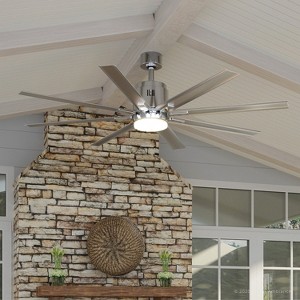 Urban Ambiance Luxury Urban Loft Indoor / Outdoor Ceiling Fan,  16.8"H x 72"W,  Brushed Nickel, UHP9051 - 1 of 4