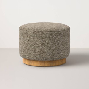 Round Ottoman with Plinth Base - Hearth & Hand™ with Magnolia - 1 of 4