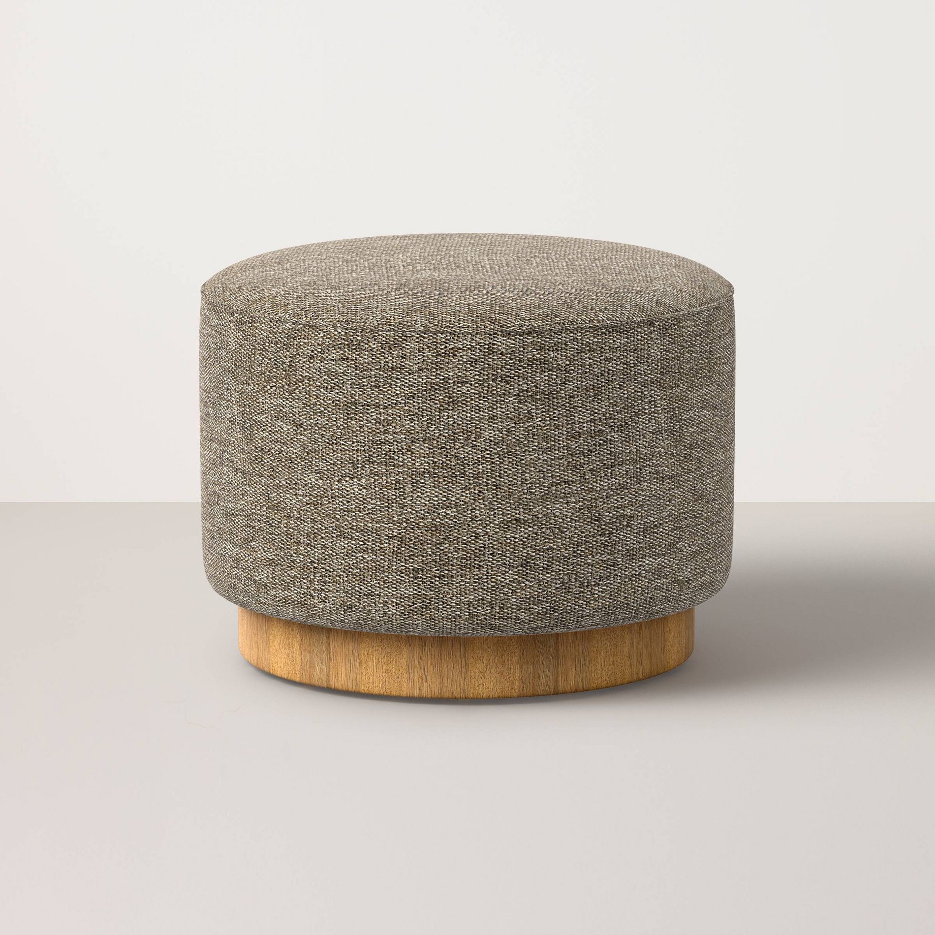 Round Ottoman with Plinth Base Granite - Hearth & Hand™ with Magnolia