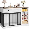 Dog Crate Furniture 47”, Large Dog Crate with 2 Drawers and 4 Shelves - 3 of 4