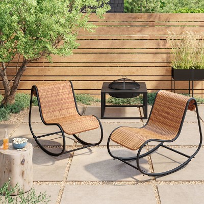 Rocking chair fire online pit set