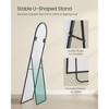Ink Black Arched Full - Length Mirror - 63 x 20 Inches. Aluminum Alloy Frame, Tempered Glass with Stand, Ideal for Bedroom, Living Room, Cloakroom - 4 of 4
