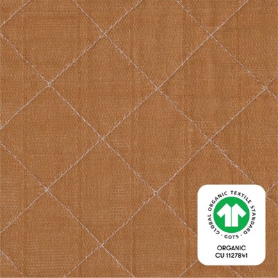 Burnt Sienna Quilted Organic Cotton Changing Pad Cover