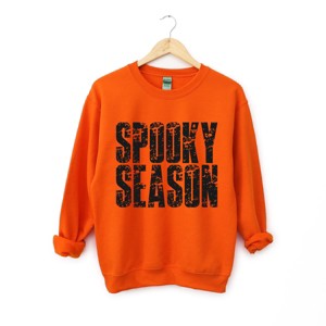 Spooky Season Block Distressed - Women's Graphic Sweatshirt - 1 of 4