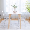 Costway Set of 4 Modern Metal Dining Side Chair Wood Seat Stackable Cafe Bistro - 2 of 4