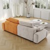 NicBex 86.6" Large Size Couches for Living Room, Contrast Design Suede Loveseat Sofa, Modern Upholstered 3-Seater Sofas for Living Room - 4 of 4