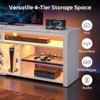 Bestier 70" Gaming Entertainment Center for TV up to 75" , LED TV Stand for PS5 Tall TV Console with Shelves - 3 of 4