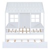 Full Size Wood House Bed with Twin Size Trundle - 3 of 4