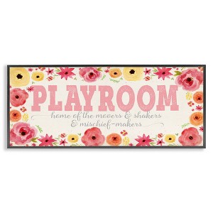 Stupell Industries Playroom Of Mischief Makers Pink, 30" x 13" - 1 of 4