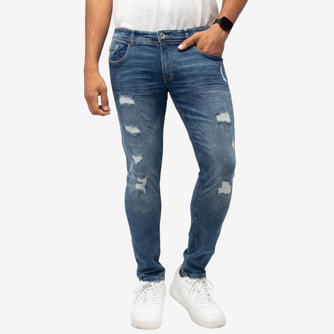 Raw X Men's Skinny Contrast Neon Stitch Flex Jeans : Target