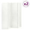 vidaXL Room Divider Freestanding Privacy Screen for Room Separation Steel - White 63" x 70.9" 2 pcs - 2 of 4