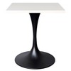 LeisureMod Verve 24" Sqaure Dining Table - Modern MDF Top with Black Pedestal Base Accent Cafe Table for Kitchen, Home, and Cafes - 2 of 4