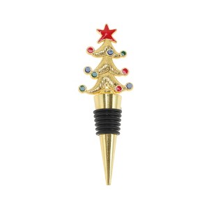 Unique Bargains Christmas Tree Bottle Stopper Zinc Alloy PTR 4.49"x1.34"x0.79" 1 Pc - 1 of 3