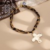 Boho Beach Scarf Necklace - Gold Starfish, Cross & Flower Charm Jewelry for Women - 4 of 4