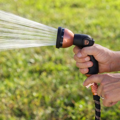 50 FT Black and Copper Expandable Garden Hose with Spray Nozzle